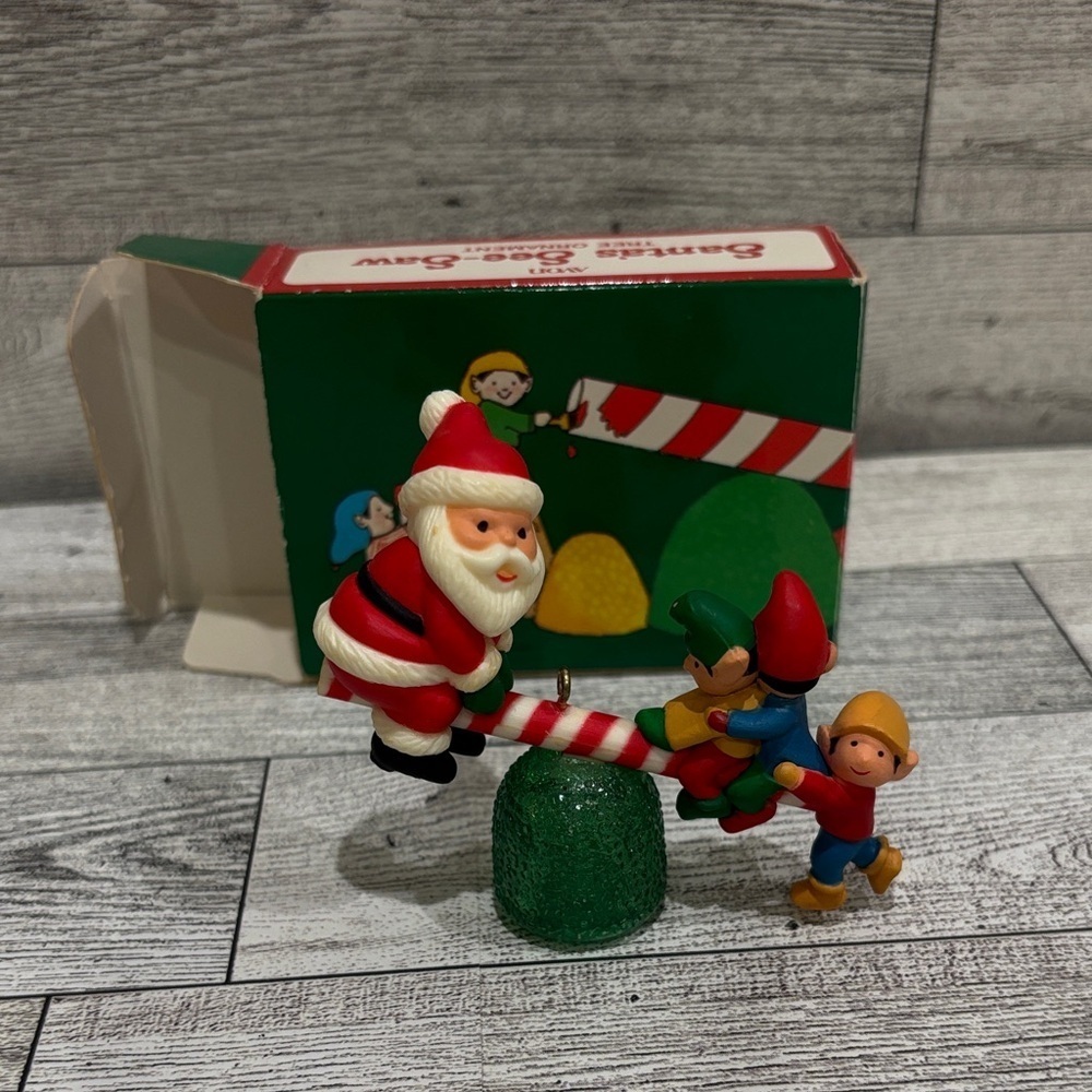 Avon Santa and Elves Christmas Ornament